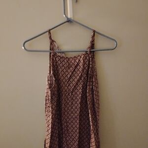 Old Navy Brown Patterned Tank Top